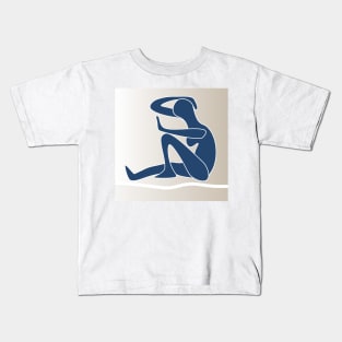 Full body on a white beach Kids T-Shirt